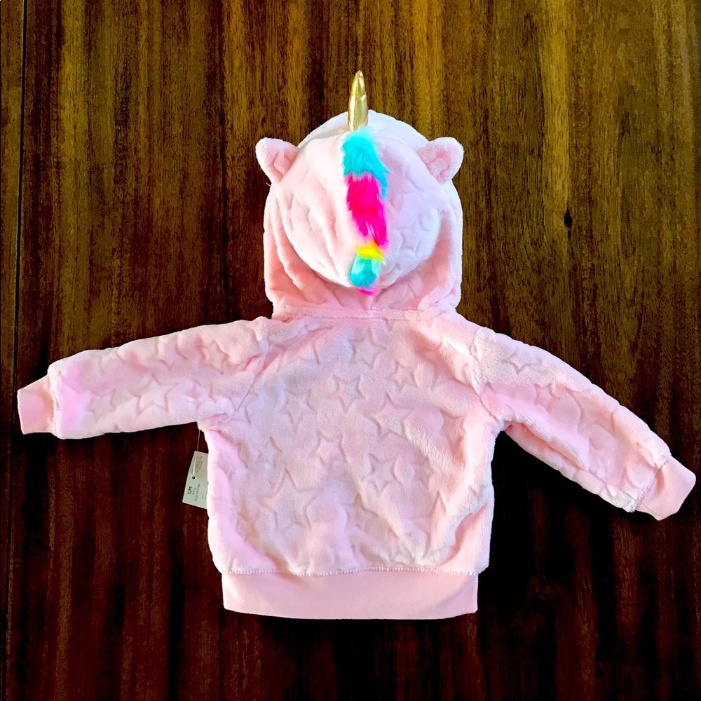 Baby Unicorn Warm and Soft Zip Front Jacket NWT